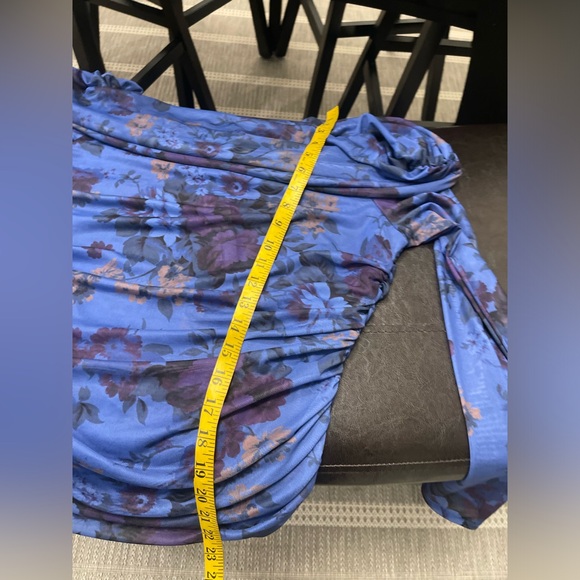 NWT Anthropologie Maeve Aleda Blue Floral Off-Shoulder Top Size L - Picture 5 of 6